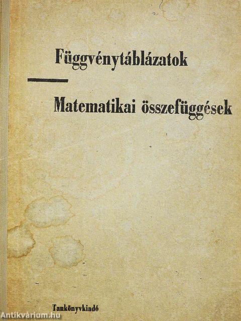 Függvénytáblázatok