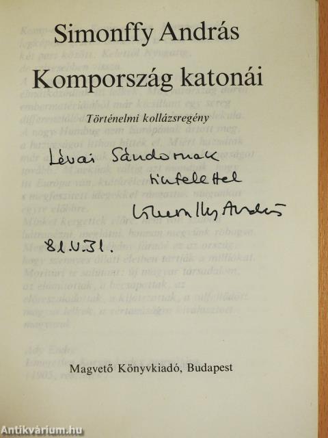 Kompország katonái (aláírt példány)