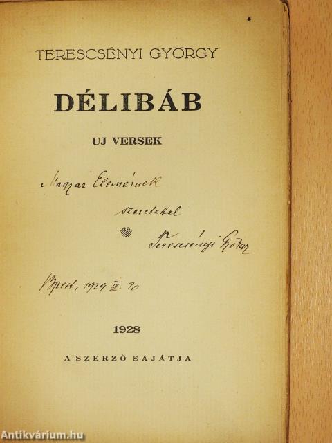 Délibáb (dedikált példány)