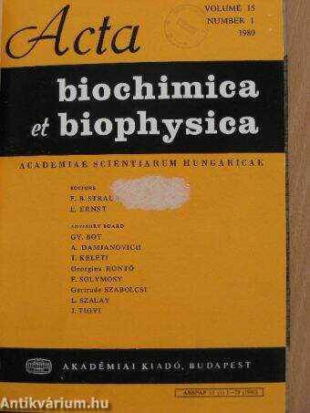 Acta Biochimica et Biophysica 1978-1980. I-III.