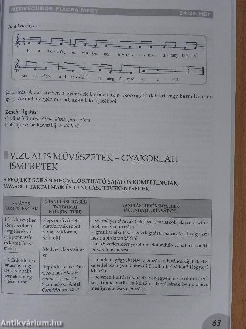 Medvecukor iskolás lesz - Tanítói kézikönyv 20-29. hét