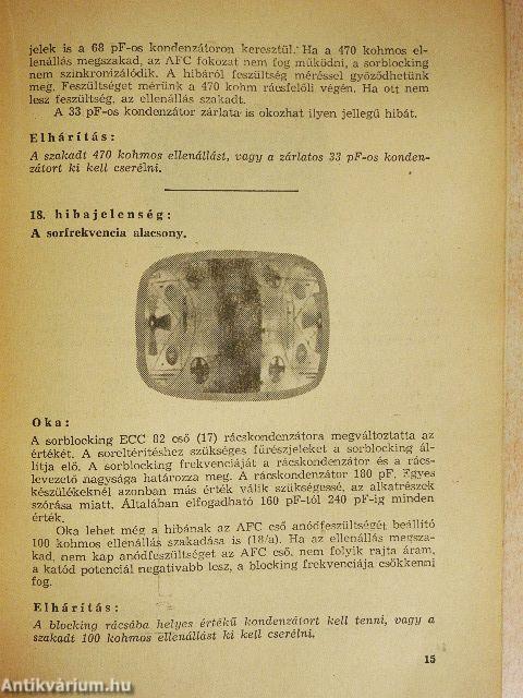 Televízió készülékek javítása II.