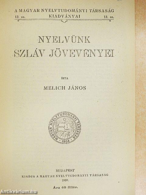 Nyelvünk szláv jövevényei