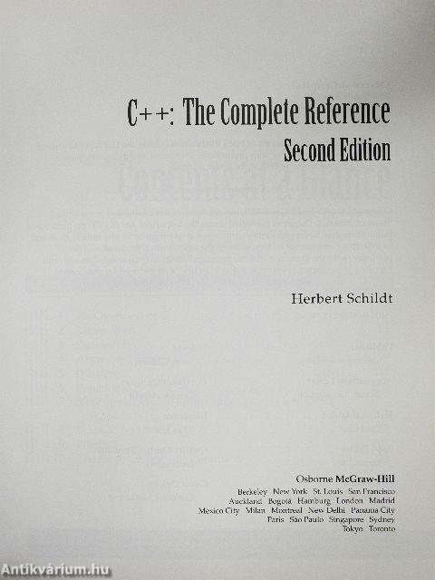 C++: The Complete Reference