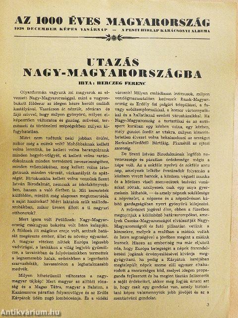 Az ezeréves Magyarország 1938. december