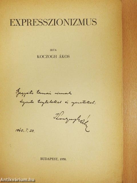 Expresszionizmus (dedikált példány)