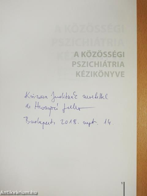 A közösségi pszichiátria kézikönyve (dedikált példány)