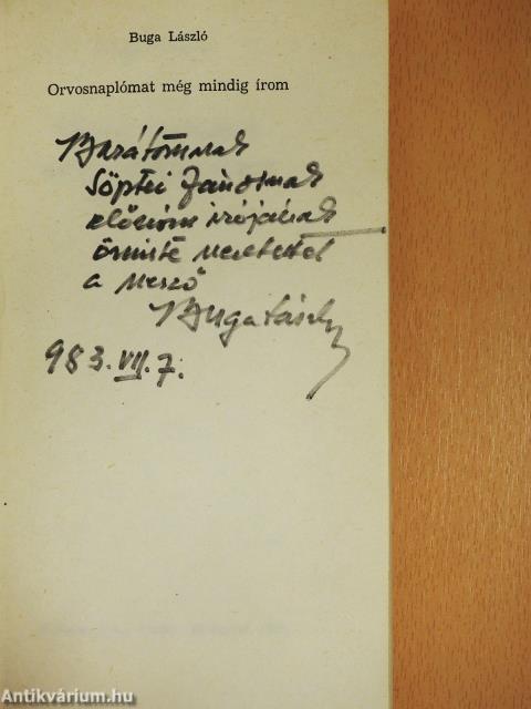 Orvosnaplómat még mindig írom (dedikált példány)