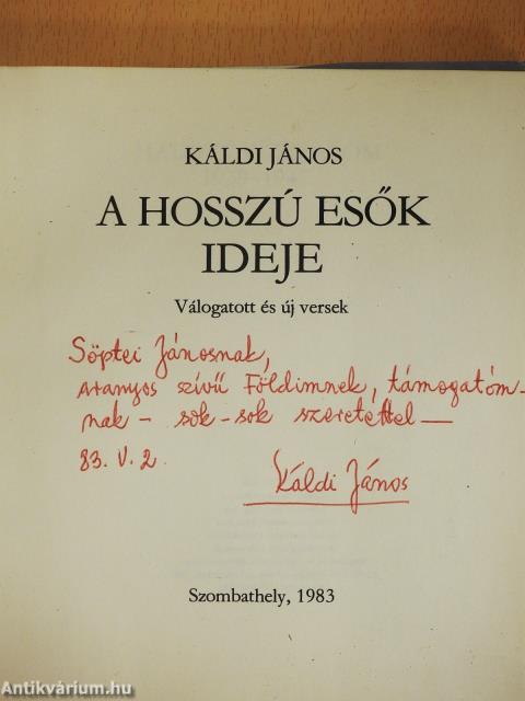 A hosszú esők ideje (dedikált példány)