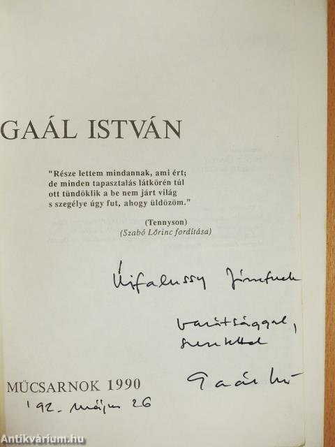 Gaál István (dedikált példány)