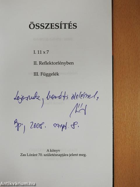 Összesítés (dedikált példány)