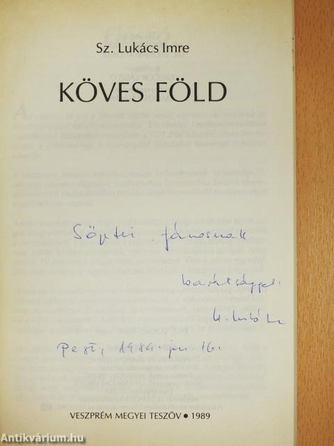 Köves föld (dedikált példány)
