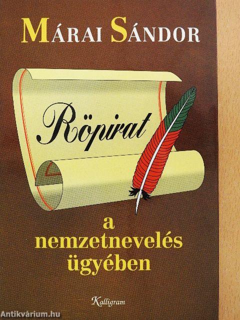 Röpirat a nemzetnevelés ügyében