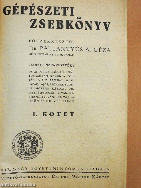 Gépészeti zsebkönyv I. (töredék)