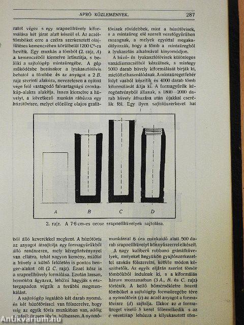 Természettudományi Közlöny 1917. január-december/Pótfüzetek a Természettudományi Közlönyhöz 1917. (nem teljes évfolyam)