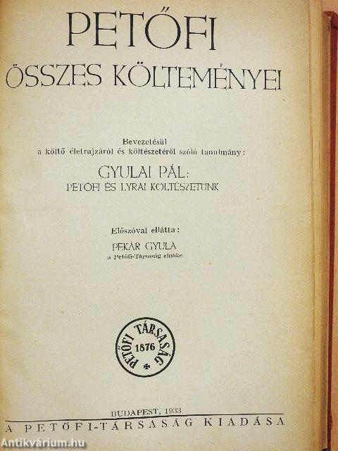 Petőfi összes költeményei