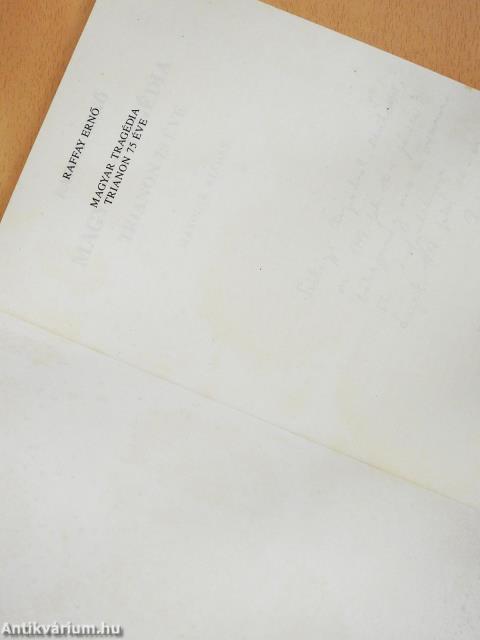 Magyar tragédia (dedikált példány)