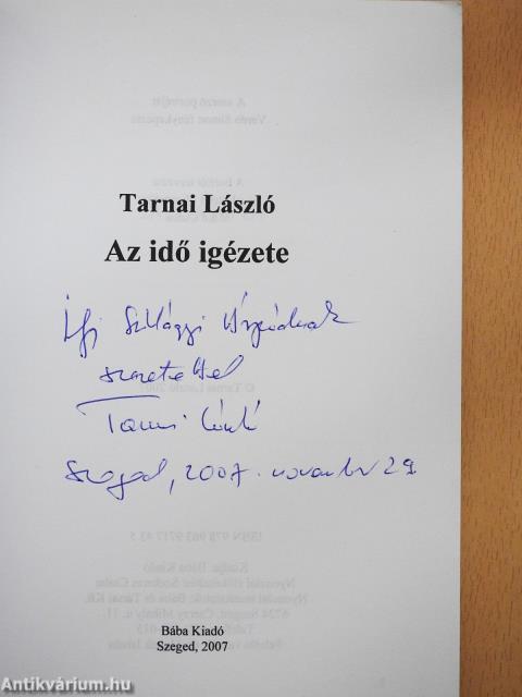 Az idő igézete (dedikált példány)