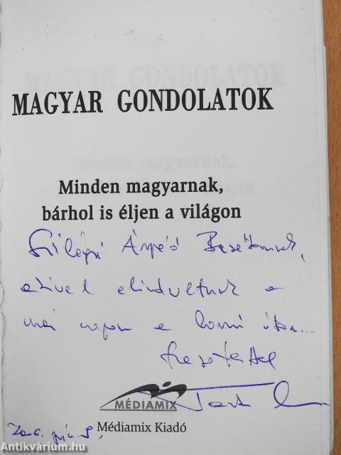 Magyar gondolatok (dedikált példány)