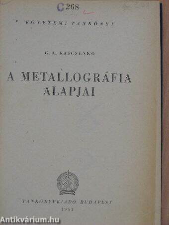 A metallográfia alapjai