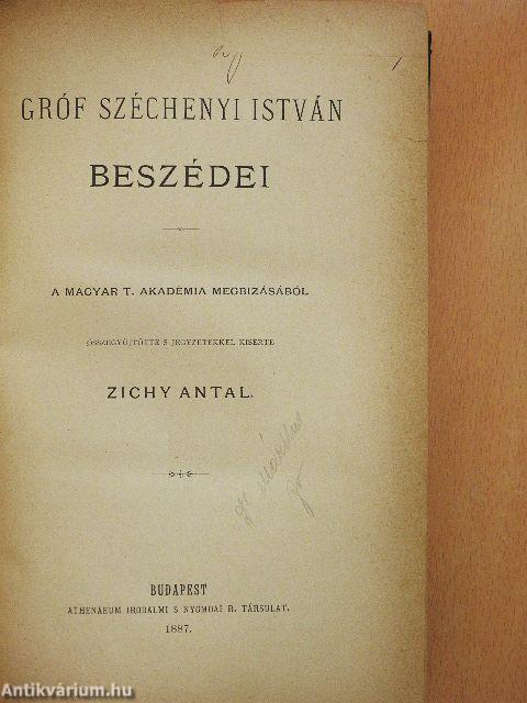 Gróf Széchenyi István beszédei
