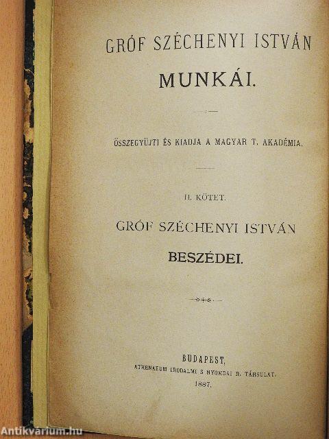 Gróf Széchenyi István beszédei