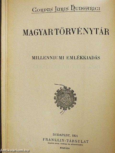 1923. évi törvénycikkek