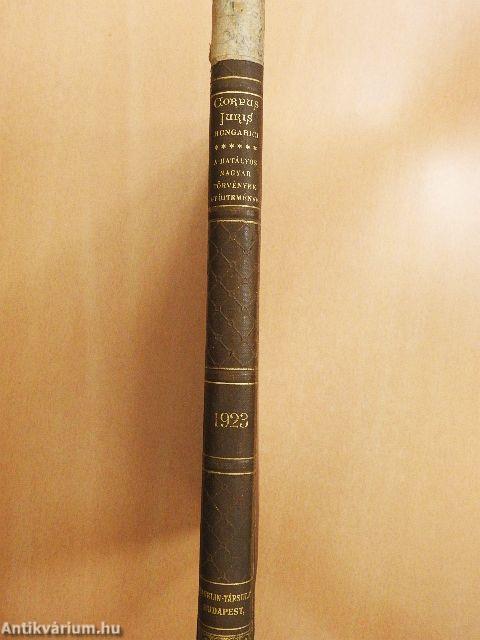 1923. évi törvénycikkek