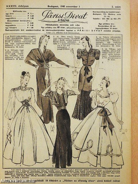 Párisi divat 1940. november 1.