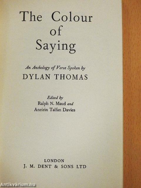 The Colour of Saying