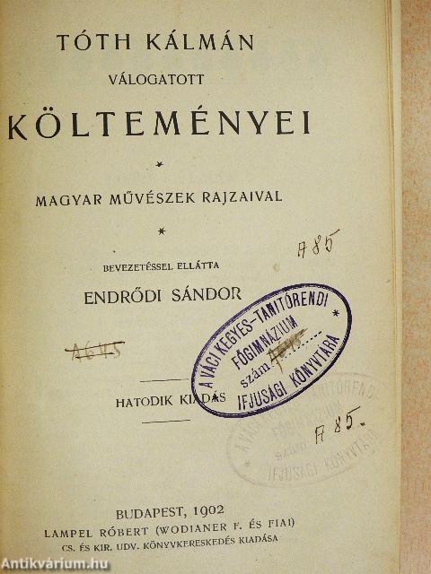 Tóth Kálmán válogatott költeményei