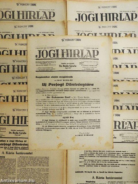 Jogi Hirlap 1943. (nem teljes évfolyam)