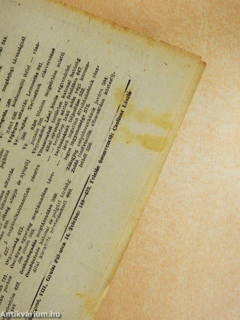 Jogi Hirlap 1943. (nem teljes évfolyam)