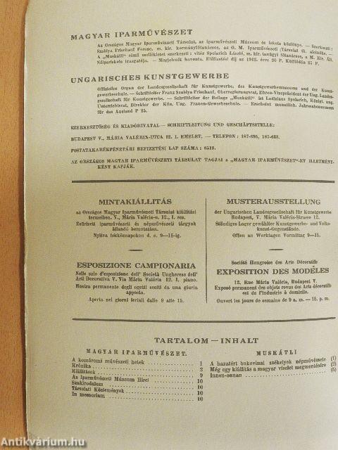 Magyar Iparművészet 1942/1.