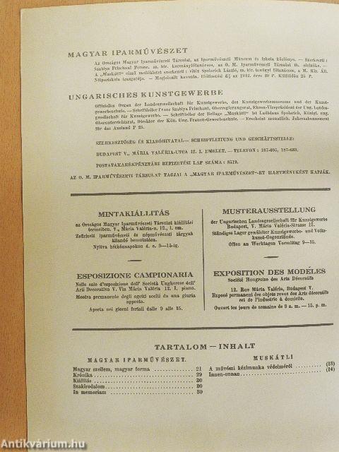 Magyar Iparművészet 1942/3.
