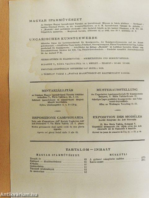 Magyar Iparművészet 1942/5.