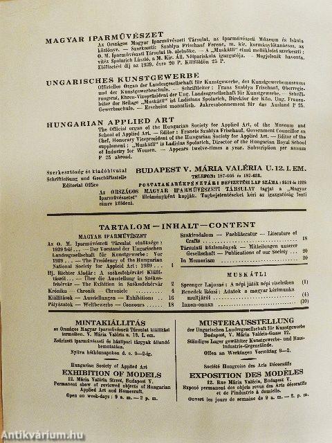 Magyar Iparművészet 1939/1-12.