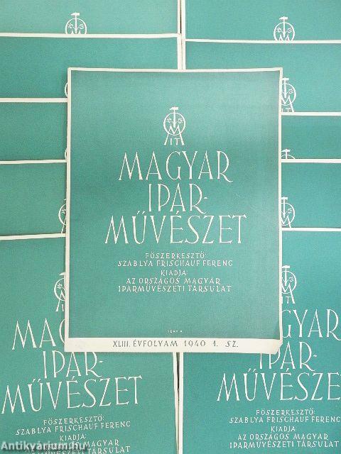 Magyar Iparművészet 1940. (nem teljes évfolyam)