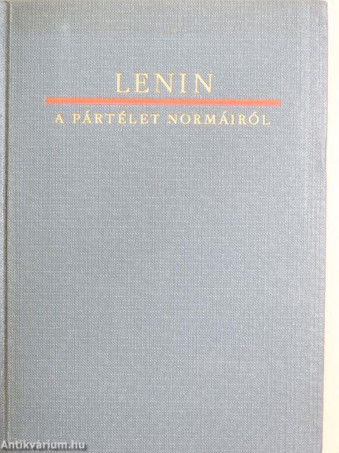 A pártélet normáiról