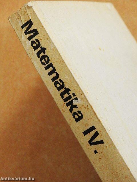 Matematika IV.