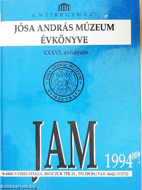 A Nyíregyházi Jósa András Múzeum évkönyve XXXVI.