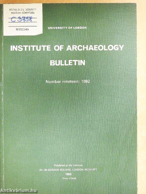 Bulletin of the Institute of Archaeology
