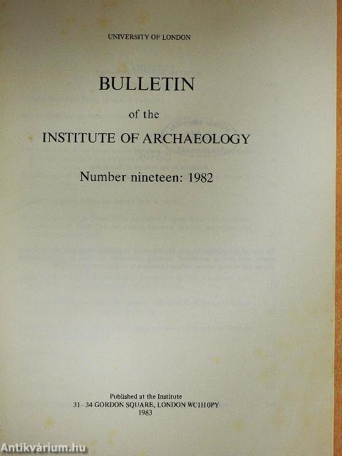Bulletin of the Institute of Archaeology