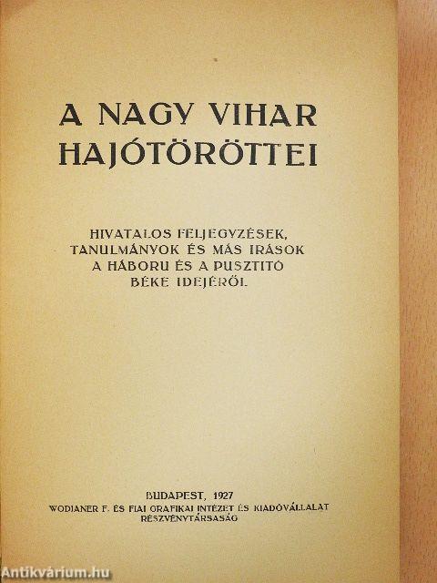 A nagy vihar hajótöröttei