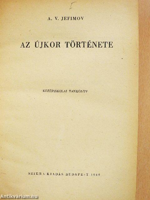 Az újkor története/A legújabb kor története