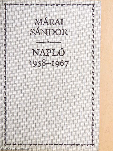 Napló 1958-1967