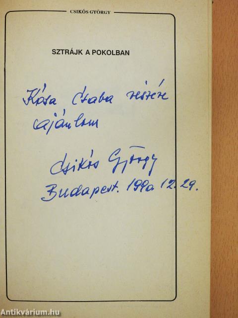 Sztrájk a pokolban (dedikált példány)