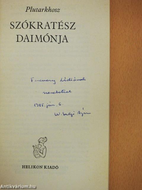 Szókratész Daimónja (dedikált példány)