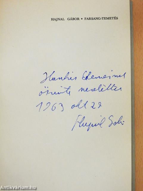 Farsang-temetés (dedikált példány)