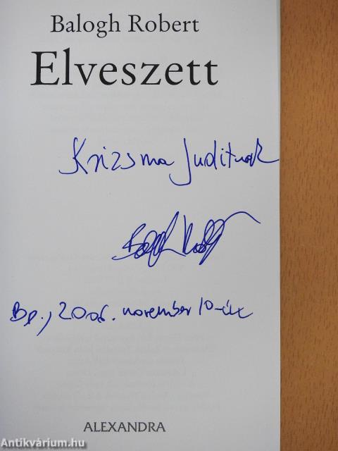 Elveszett (dedikált példány)